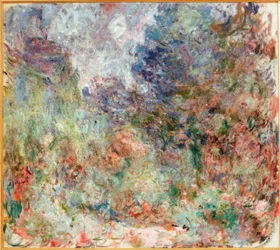 Das Haus des Künstlers vom Rosengarten aus gesehen